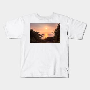 Hazy Ocean Sunset Kids T-Shirt